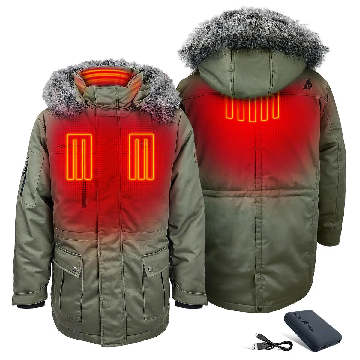 ActionHeat 5V Men's Battery Heated Parka Jacket