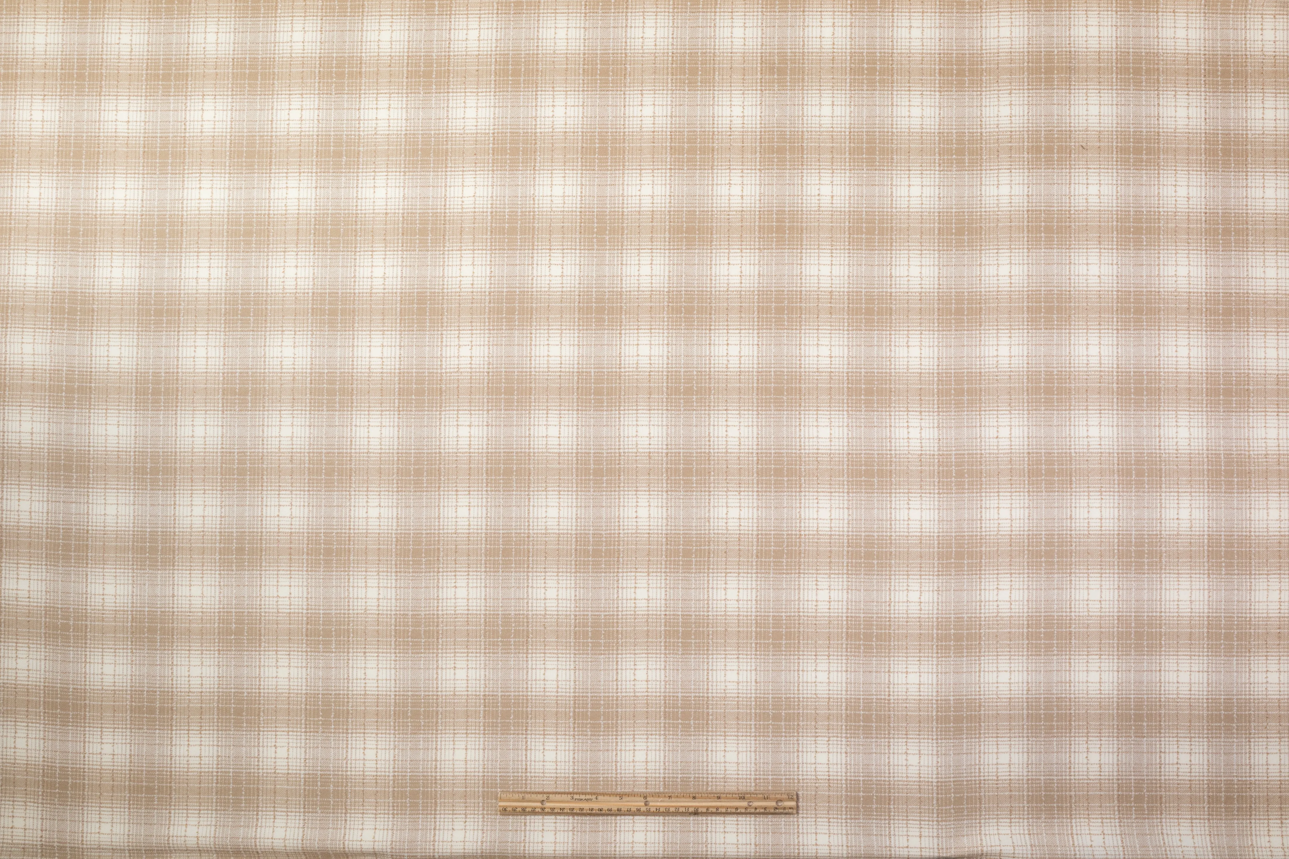 Agnona - Checked Italian Wool Angora Suiting - Beige