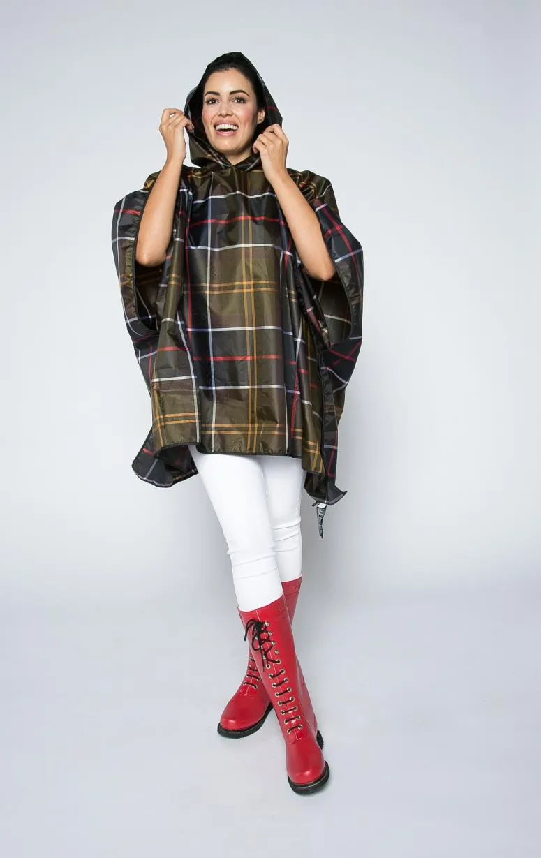 Barbour - Tartan Showerproof Packable Poncho