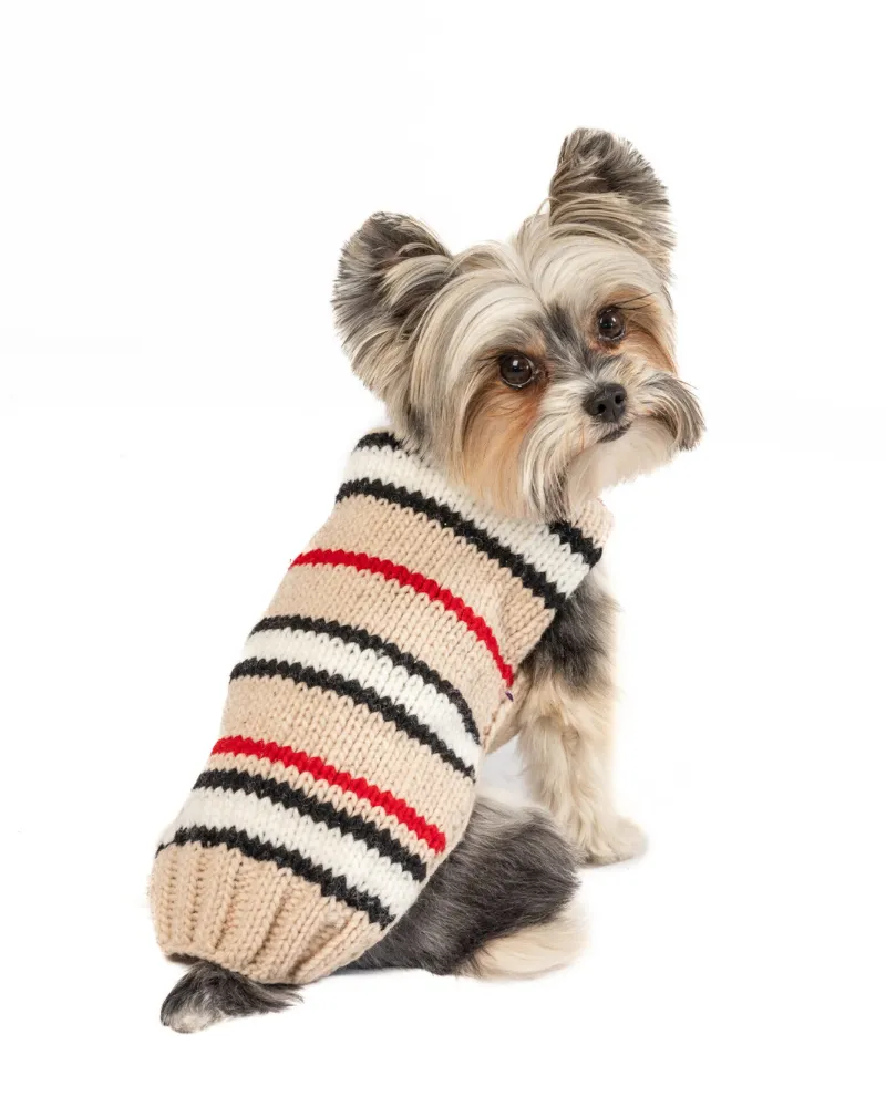 Bentley Alpaca Stripe Wool Dog Sweater (FINAL SALE)