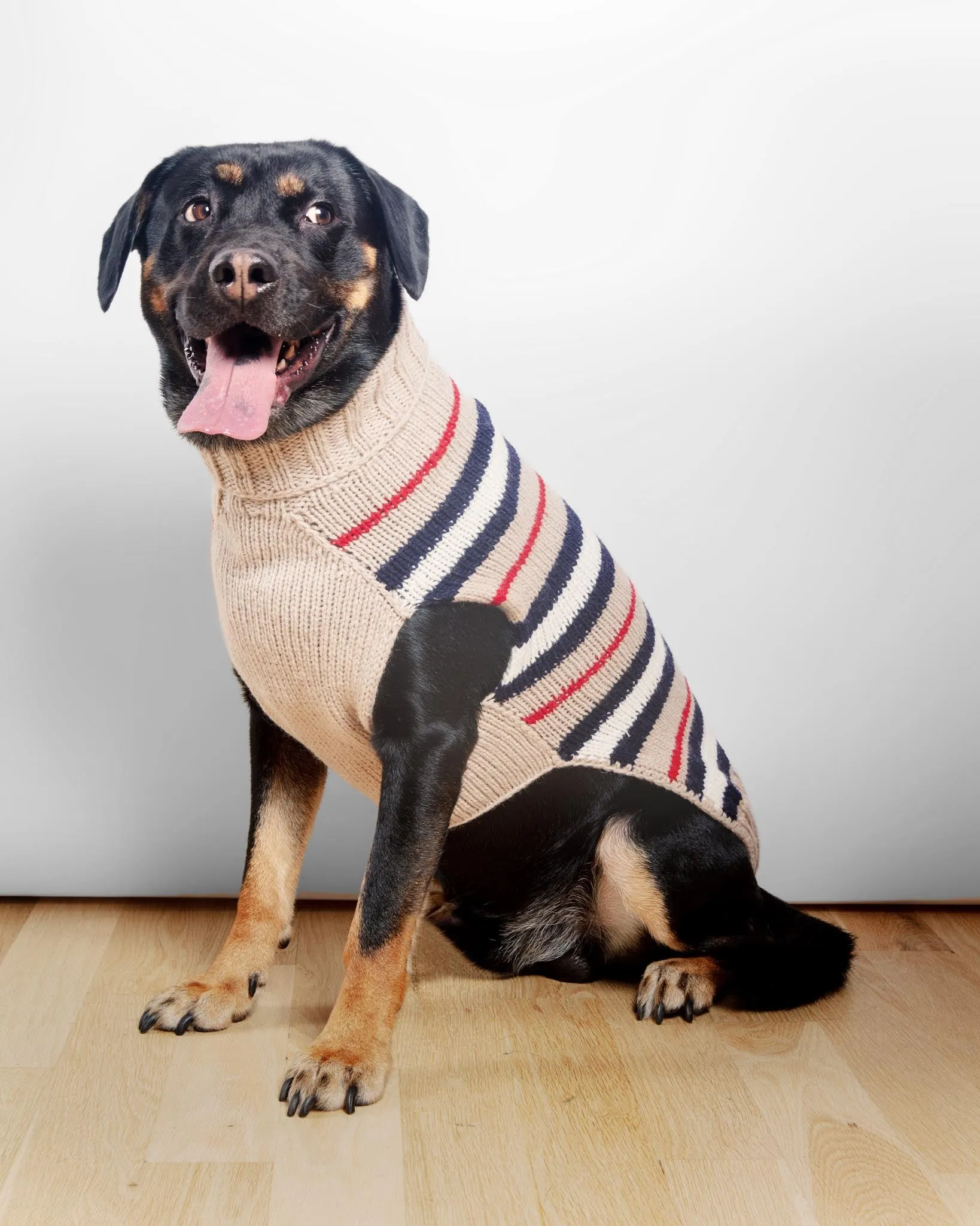 Bentley Alpaca Stripe Wool Dog Sweater (FINAL SALE)