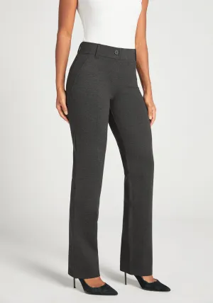 Classic Dress Pant Yoga Pants | Straight (Charcoal)