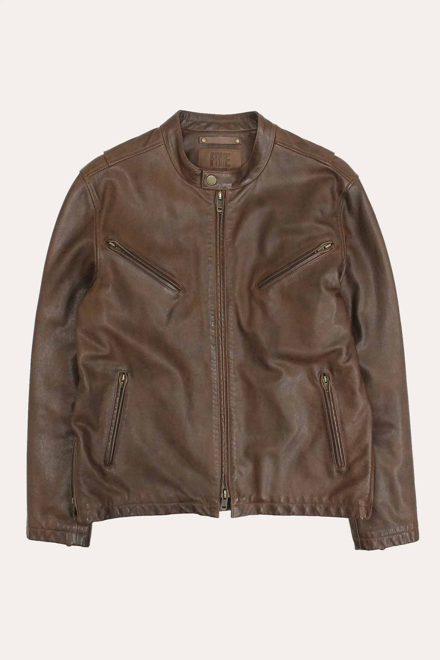 Contemporary Racer Leather Jacket