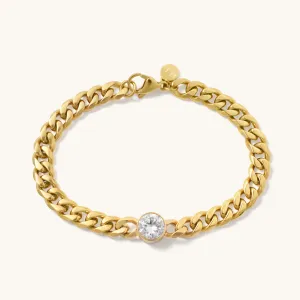 CZ Chunky Chain Bracelet