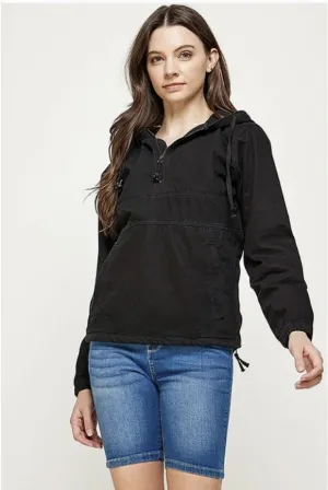 Denim Hoodie - Black Wash - #7988-7992