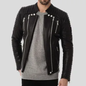 Dwite Black Quilted Leather Jacket