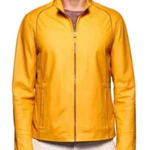 Mustard Yellow Leather Jacket