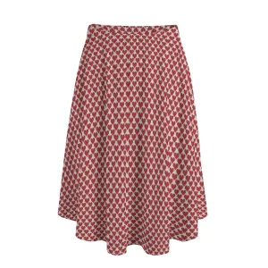 Vampire Art Edgy Trendsetter Maxi Skirt With Pockets - Retro Hearts